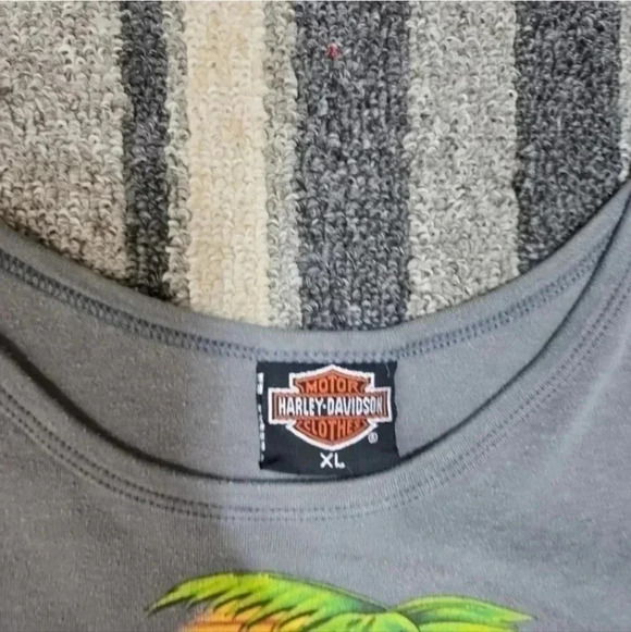 HARLEY Davidson Vintage "93" tie front cropped tank. Size Xlarge - Picture 6 of 6
